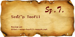 Szép Teofil névjegykártya